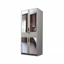 Шкаф ЭКОН распашной 2-х дверный с ящиком с полками с 2-мя зеркалами